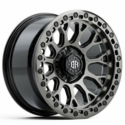 4X4 RIMS BLACK ROCK SPIDER GLOSS BLACK TINTED 17 18 INCH OFFROAD WHEELS