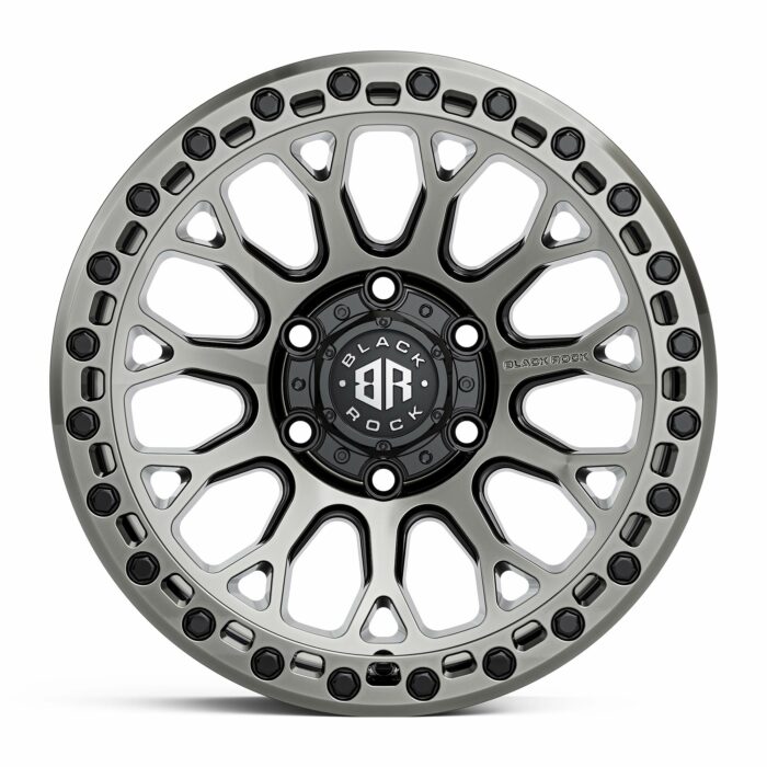 4X4 RIMS BLACK ROCK SPIDER GLOSS BLACK TINTED 17 18 INCH OFFROAD WHEELS