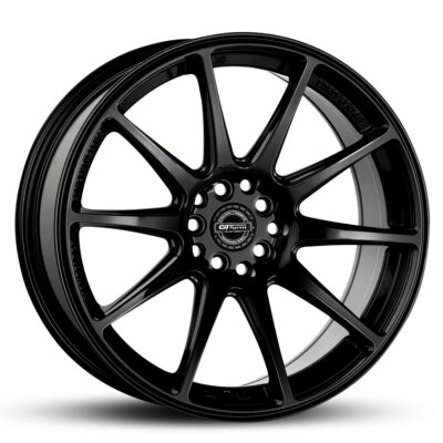 Car Wheels GT Form Podium Gloss Black 18 inch Flow Form Mag Rims