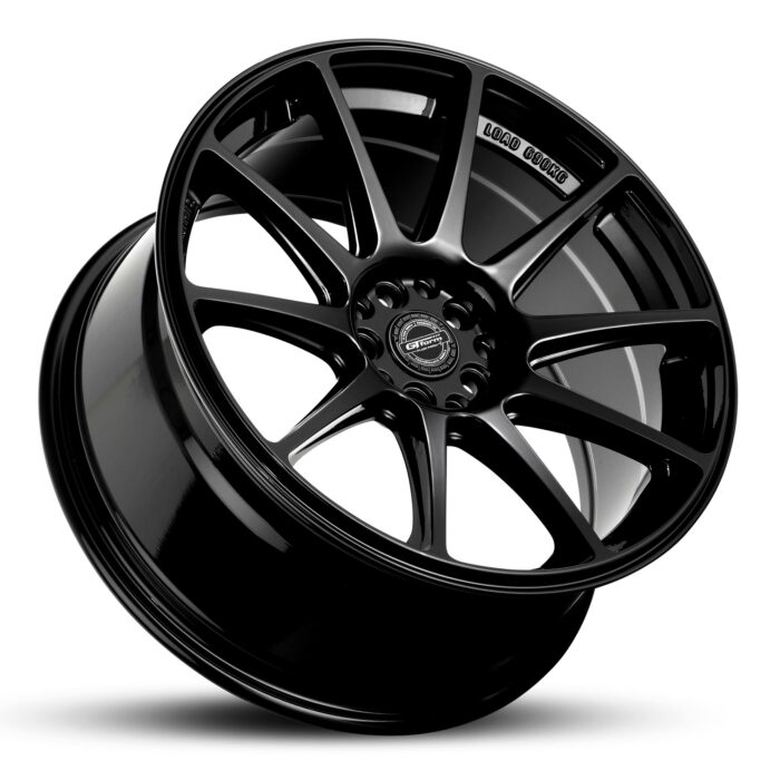 Car Wheels GT Form Podium Gloss Black 18 inch Flow Form Mag Rims
