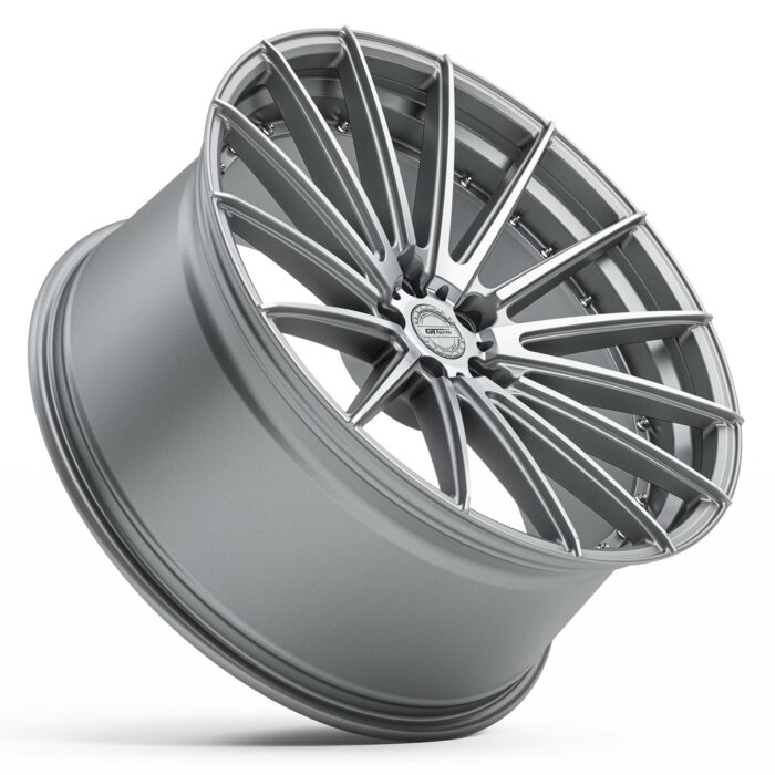 SUV Wheels GT Form Anvil Silver Machined Face 22 inch Flow Form Rims
