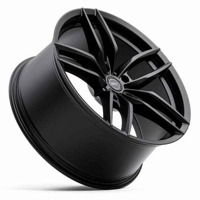 Staggered Car Wheels GT Form Shadow Satin Black 20 inch Flow Form Rims