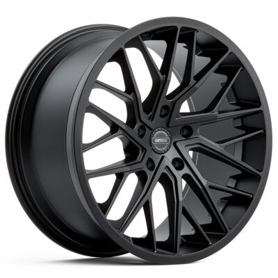 Staggered Car Wheels GT Form Vertex Satin Black 20 inch Flow Form Mag Rims